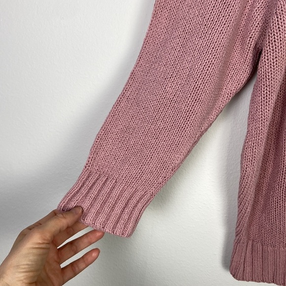 Michael Carrie Women's Medium 3/4 Sleve Silk Knit Crochet Sweater Granny Boho - Picture 3 of 7